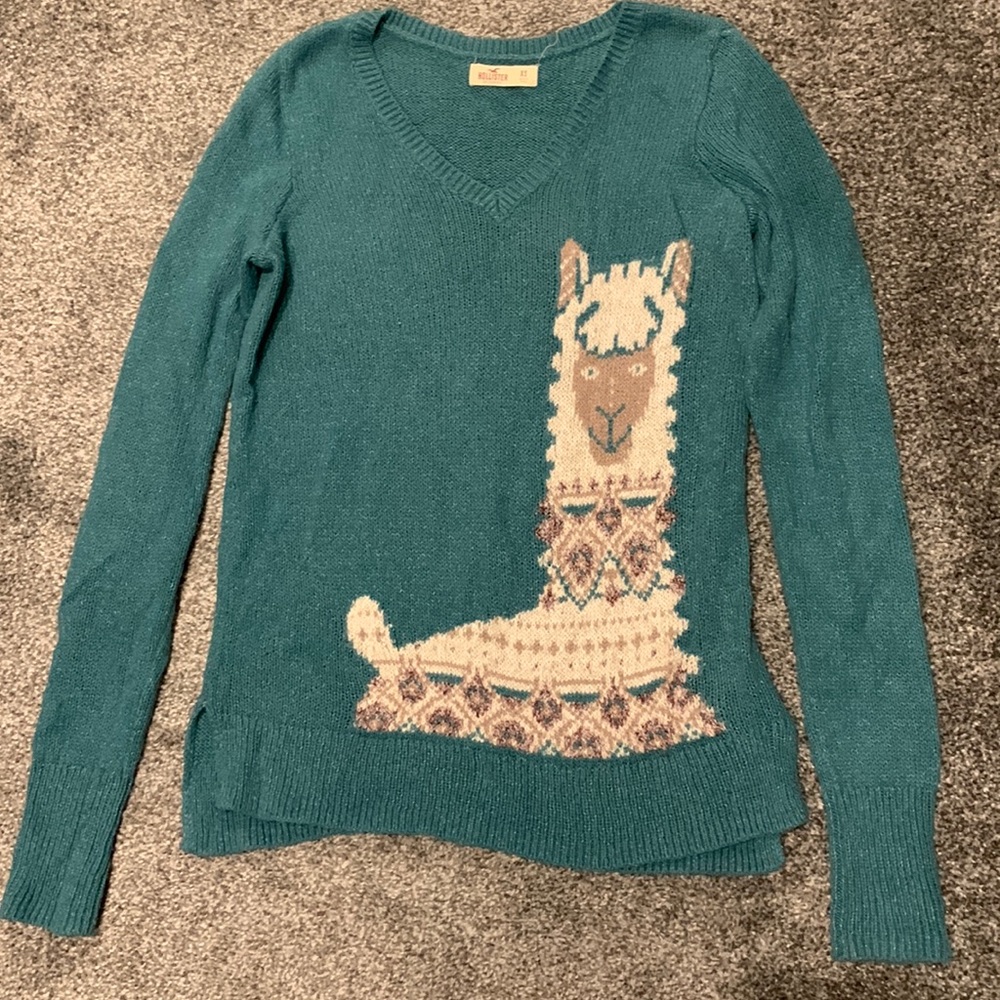 Hollister Llama Sweater Size XS